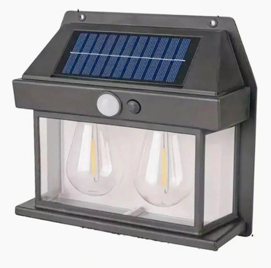 Applique solare 2W – Con sensore crepuscolare e di movimento, protezione IP65 - ambraled