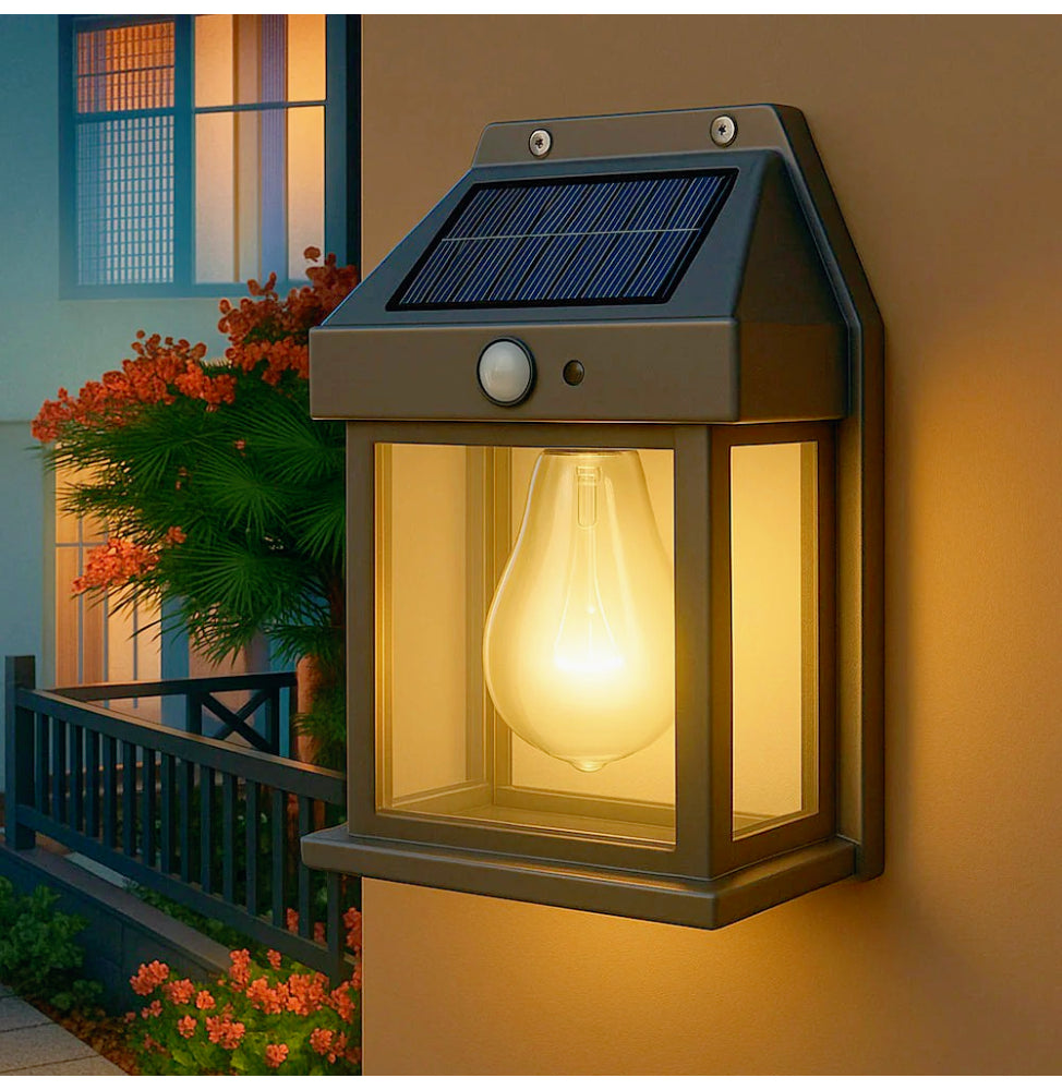 Lampada solare 1W con sensore luce e movimento – Impermeabile IP65 - ambraled