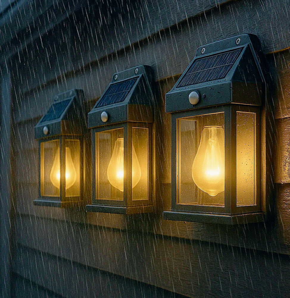 Lampada solare 1W con sensore luce e movimento – Impermeabile IP65 - ambraled
