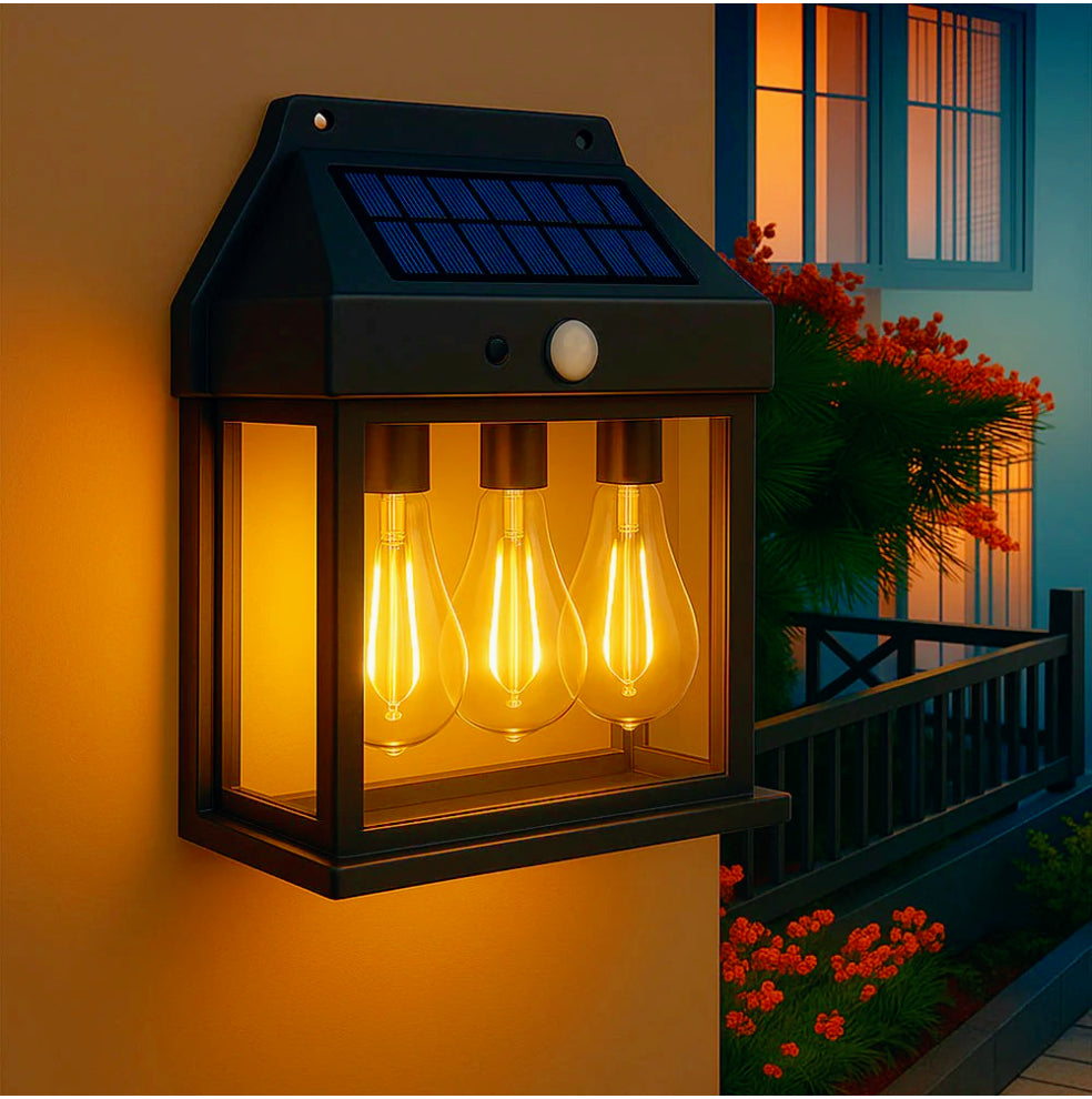 Lampada solare 3W con sensore luce e movimento – Impermeabile IP65 - ambraled
