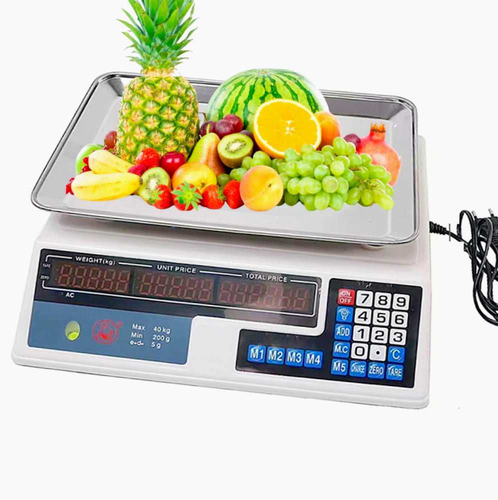 Bilancia digitale slim 40kg – 6 display retroilluminati - ambraled