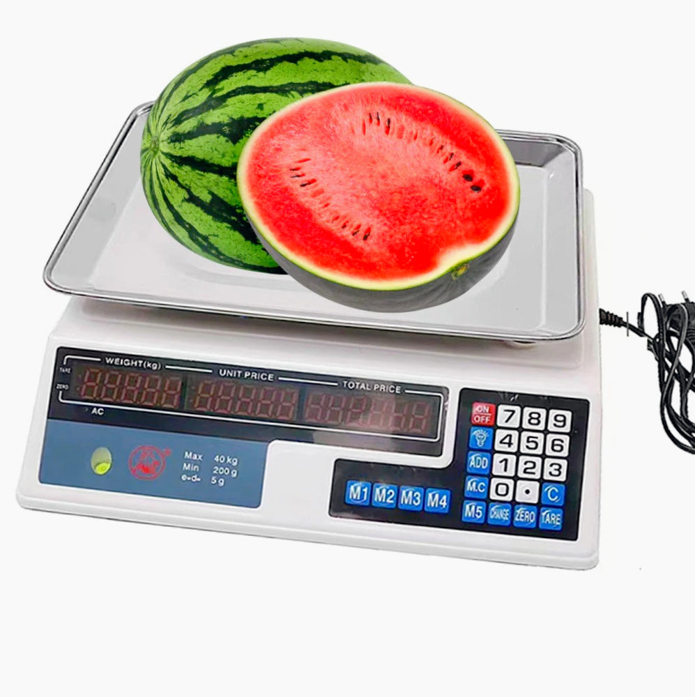 Bilancia digitale slim 40kg – 6 display retroilluminati - ambraled