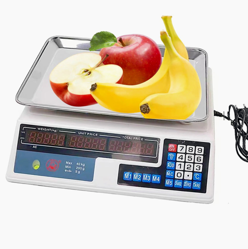 Bilancia digitale slim 40kg – 6 display retroilluminati - ambraled