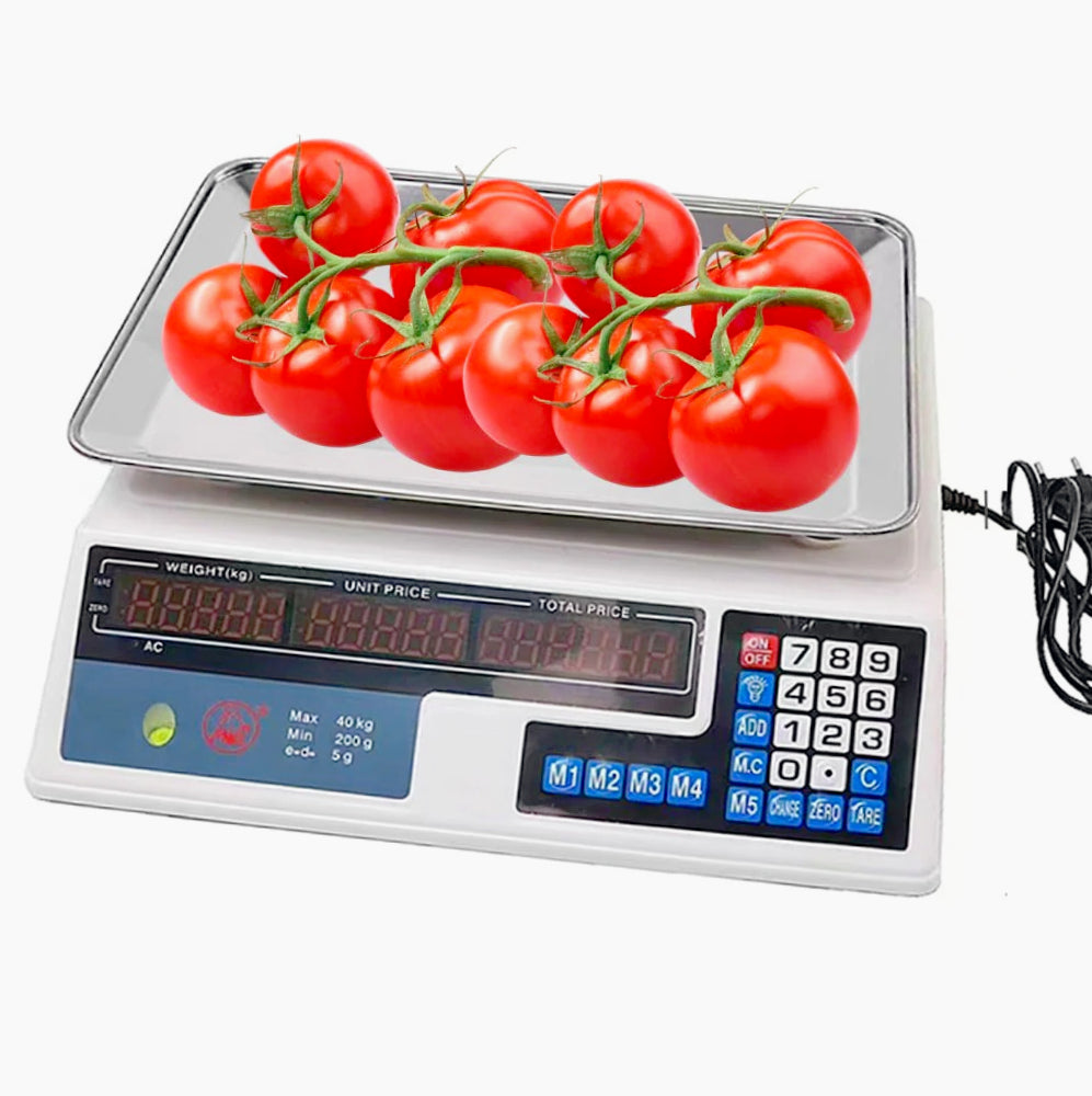 Bilancia digitale slim 40kg – 6 display retroilluminati - ambraled