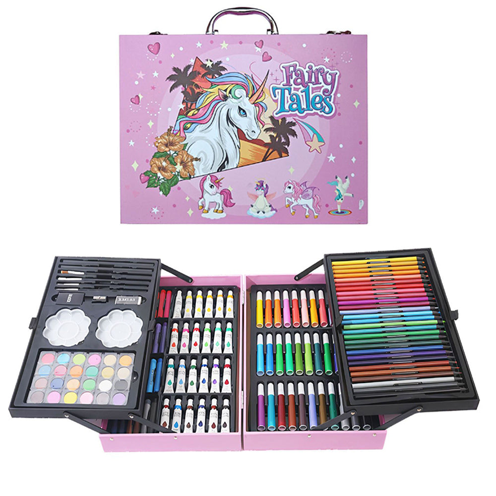 Set pittura artistico per bambini 145 pezzi valigetta colori - ambraled