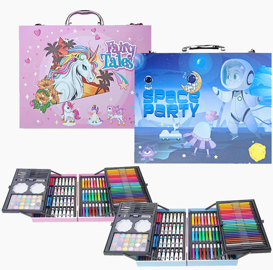 Set pittura artistico per bambini 145 pezzi valigetta colori - ambraled