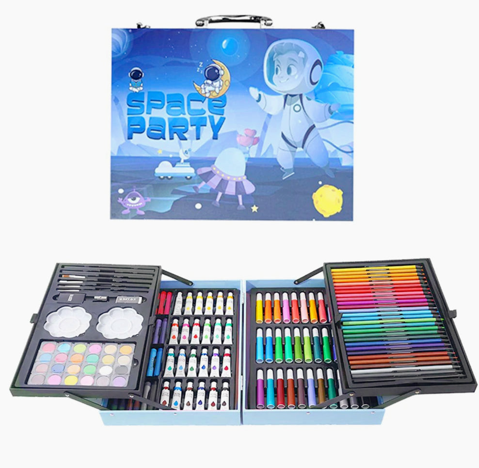 Set pittura artistico per bambini 145 pezzi valigetta colori - ambraled