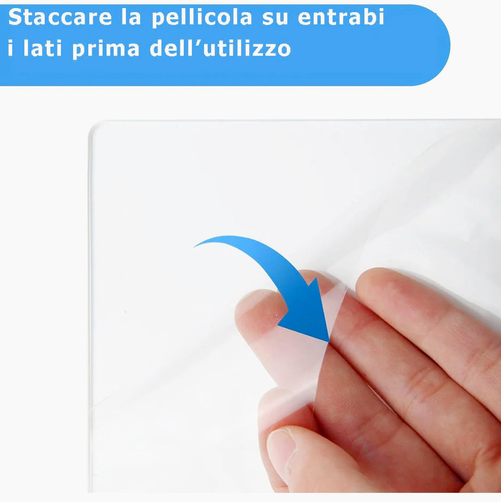 Lavagna con cornice in legno 60x90 cm – Scrivibile a gesso - ambraled