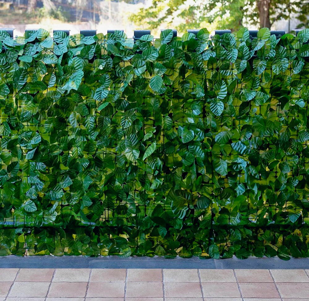Siepe artificiale sintetica PVC 1x3m ombreggiante per balcone - ambraled