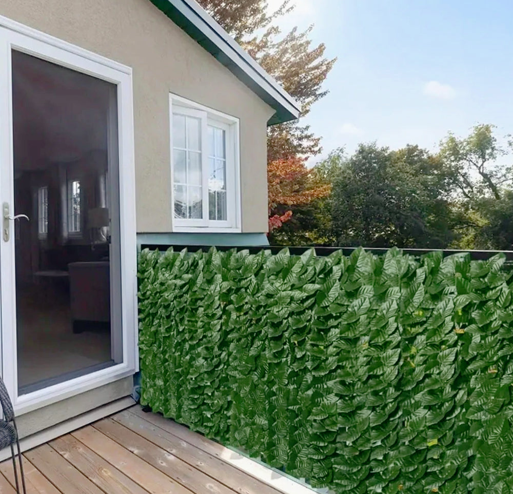 Siepe artificiale sintetica PVC 1x3m ombreggiante per balcone - ambraled