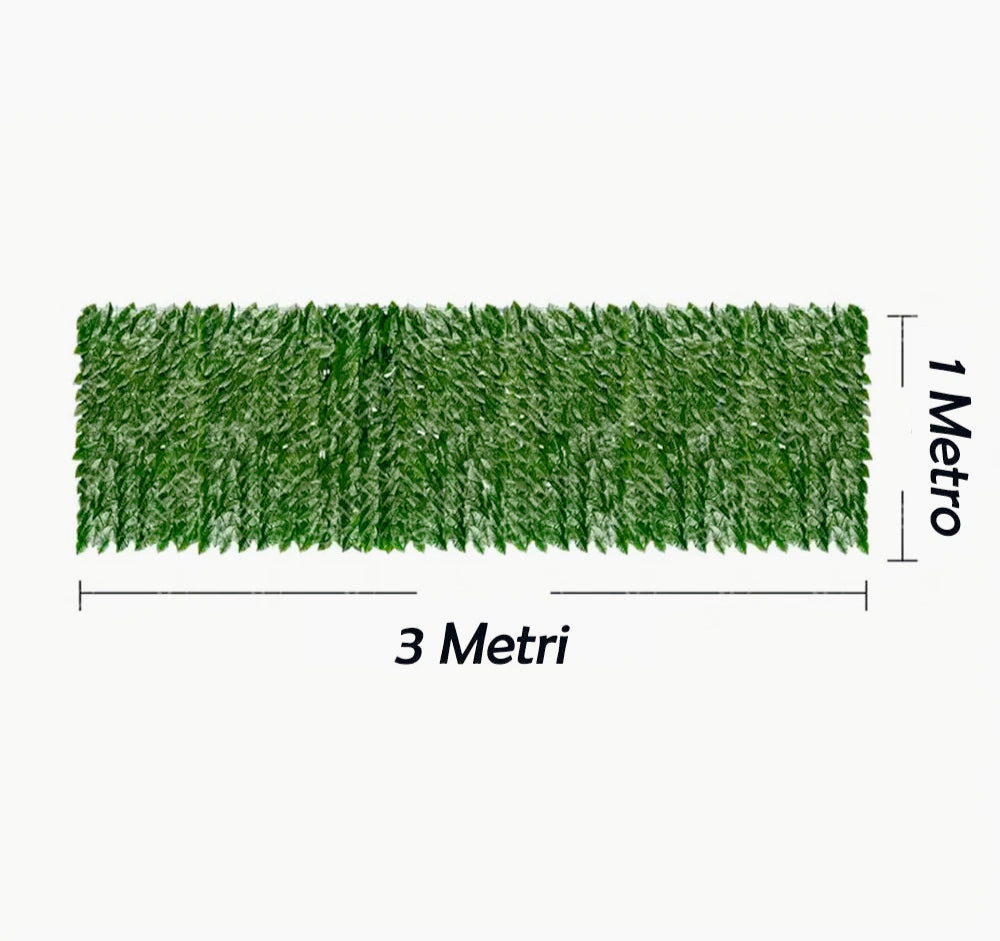 Siepe artificiale sintetica PVC 1x3m ombreggiante per balcone - ambraled