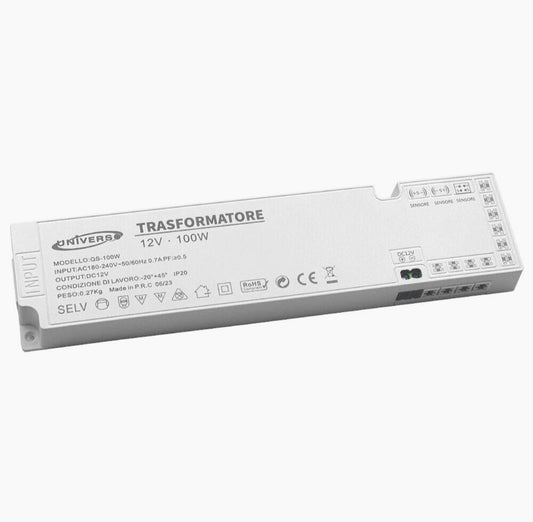 Alimentatore 230V → 12V 100W – 6 uscite / 3 ingressi - ambraled