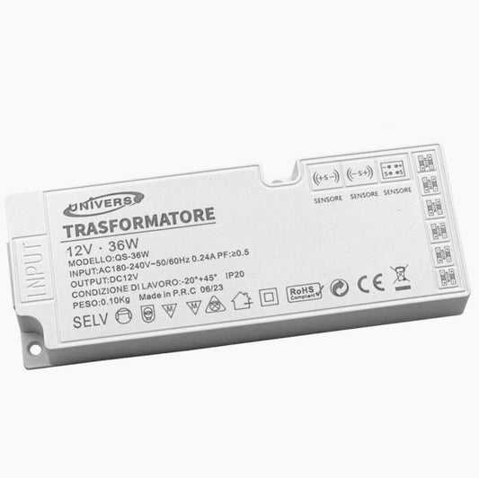 Alimentatore 230V → 12V 36W – 6 uscite / 3 ingressi - ambraled