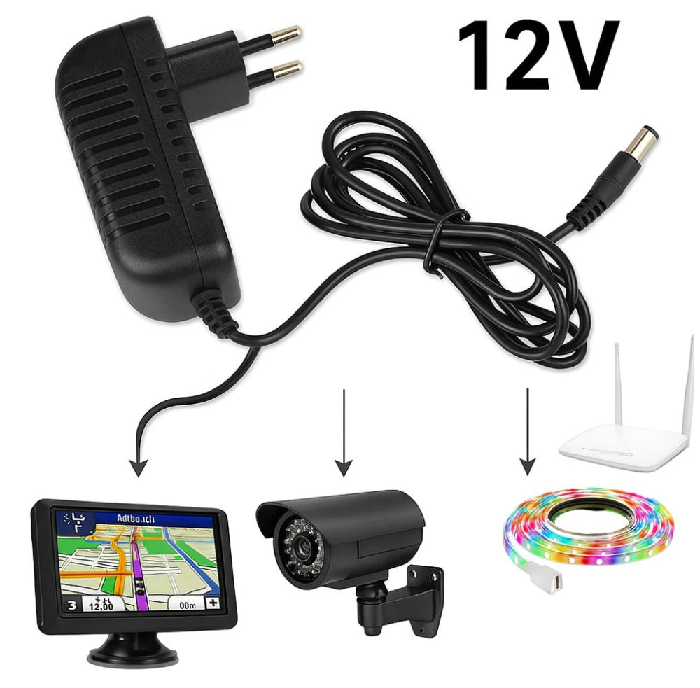 Alimentatore 24W 12V 2A – Trasformatore con spina e jack in uscita - ambraled