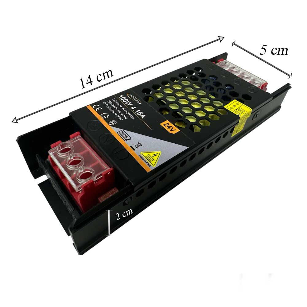 Alimentatore stabilizzato 24v 100 watt switch trasformatore 4.16 mha - ambraled