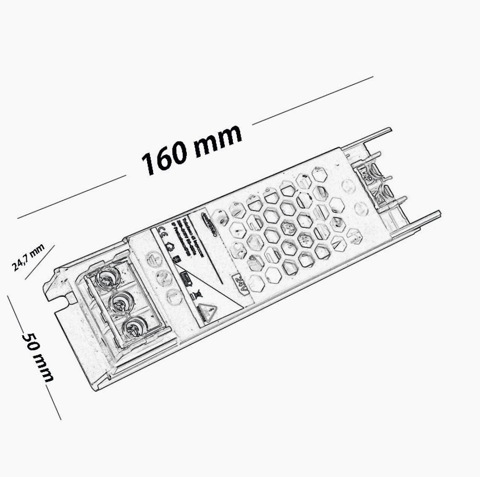 Alimentatore Stabilizzato 24V 150W Switching – 6.25A (6250mA) - ambraled