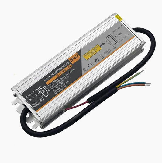 Alimentatore Stabilizzato Impermeabile 24V 4.16A 100W IP67 - 220V - ambraled