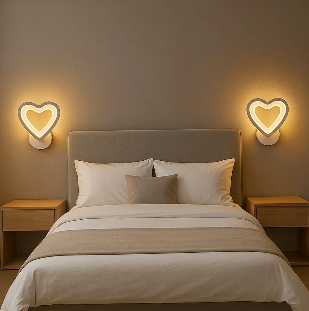 Applique LED a cuore 6W – Regolazione CCT, lampada per parete - ambraled