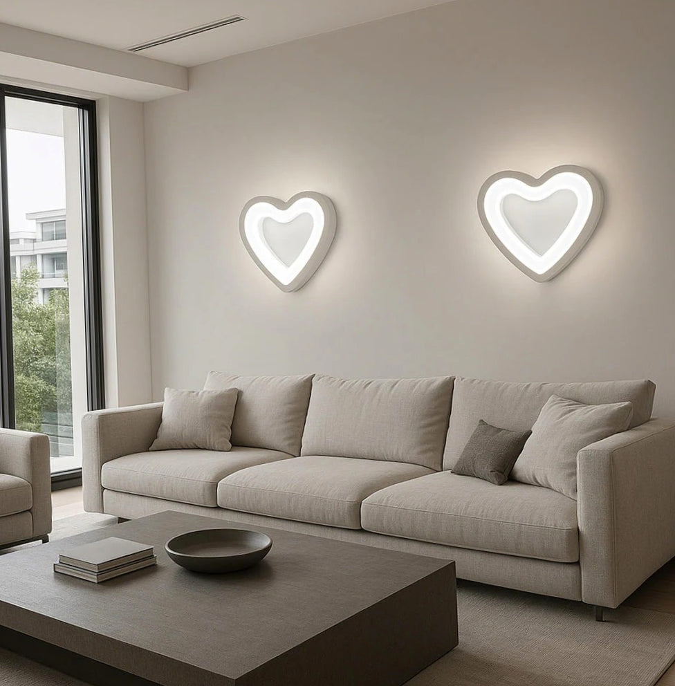 Applique LED a cuore 6W – Regolazione CCT, lampada per parete - ambraled