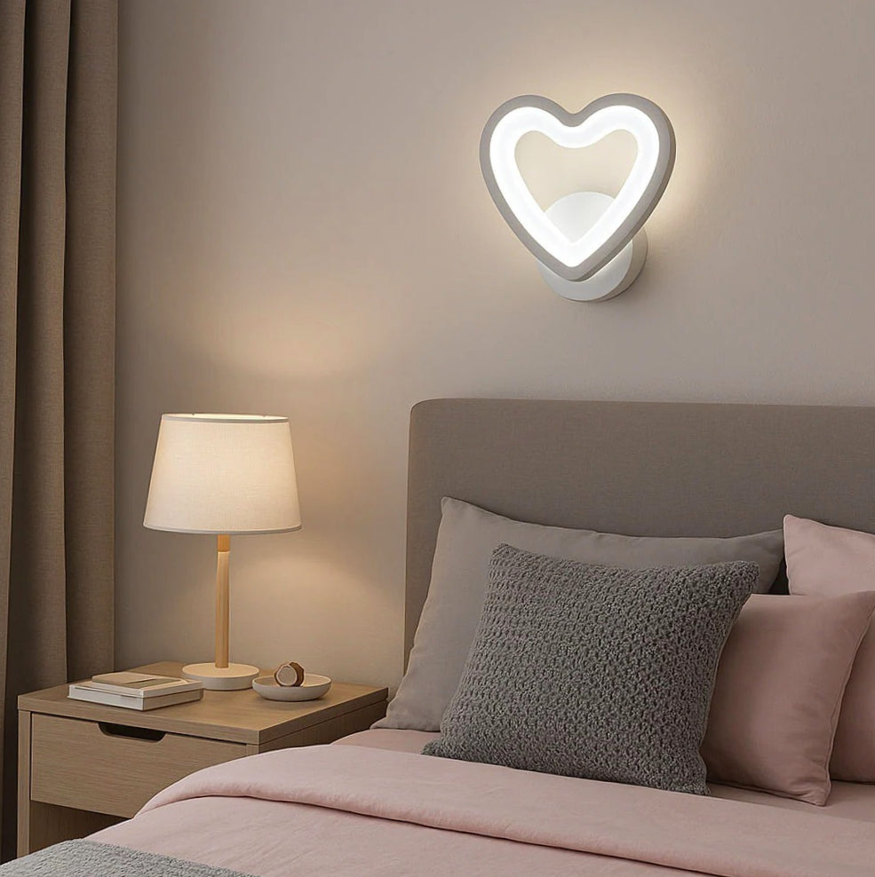 Applique LED a cuore 6W – Regolazione CCT, lampada per parete - ambraled