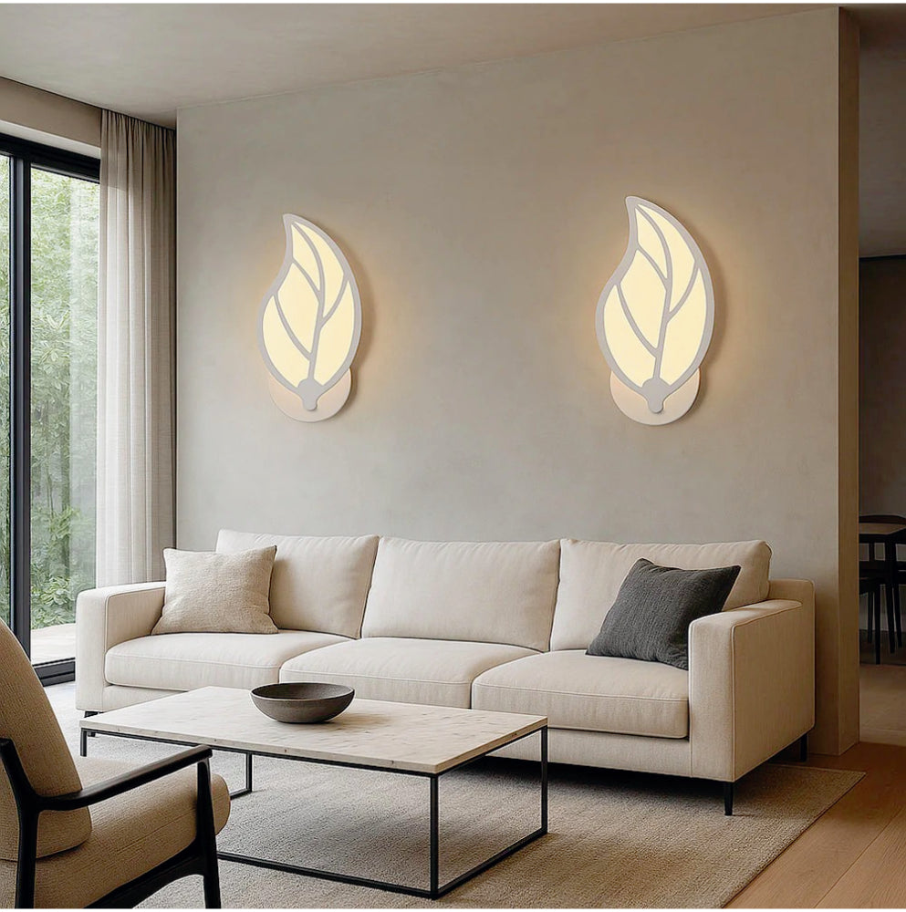 Applique LED a forma di foglia 7W – Illuminazione CCT per pareti esterne e interne - ambraled