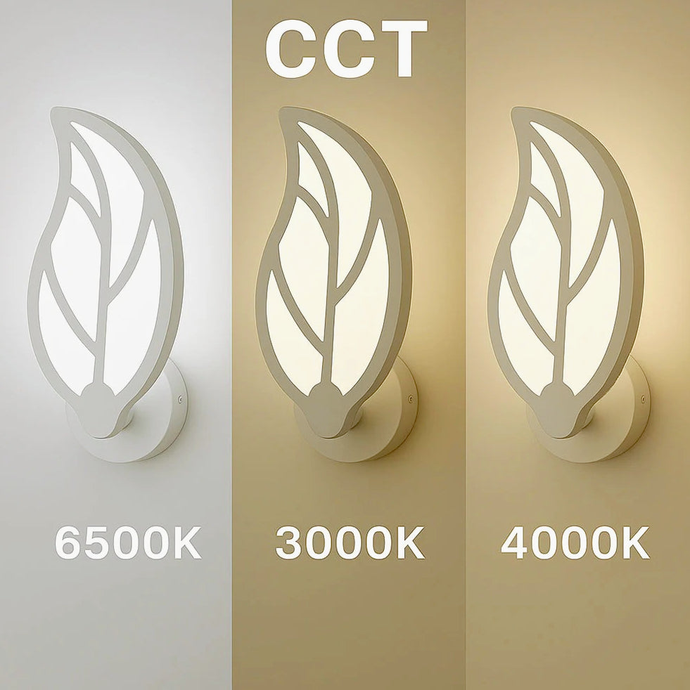 Applique LED a forma di foglia 7W – Illuminazione CCT per pareti esterne e interne - ambraled