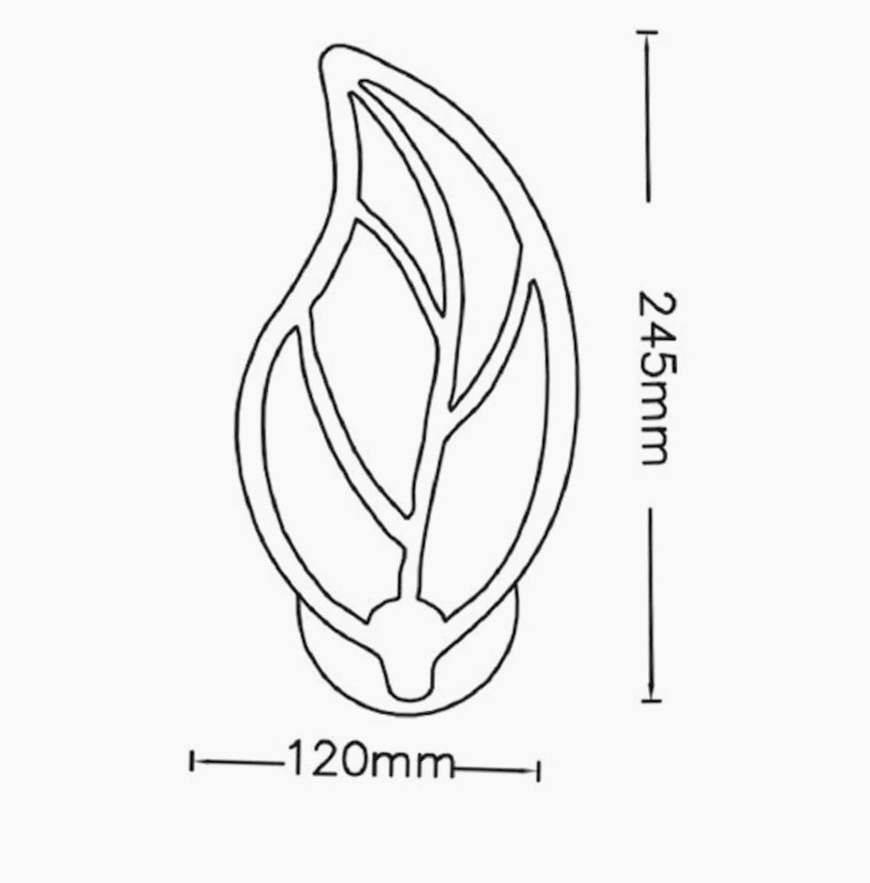 Applique LED a forma di foglia 7W – Illuminazione CCT per pareti esterne e interne - ambraled