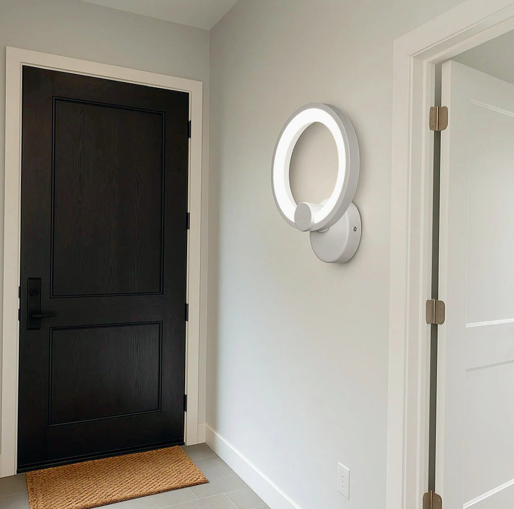 Applique led forma di cerchio 9 watt tecnologia CCT lampada da parete - ambraled