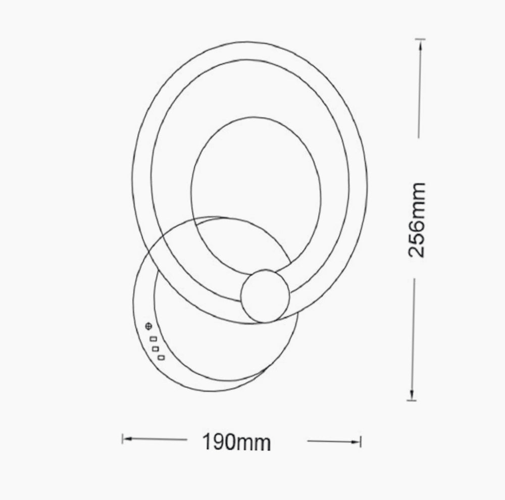 Applique led forma di cerchio 9 watt tecnologia CCT lampada da parete - ambraled
