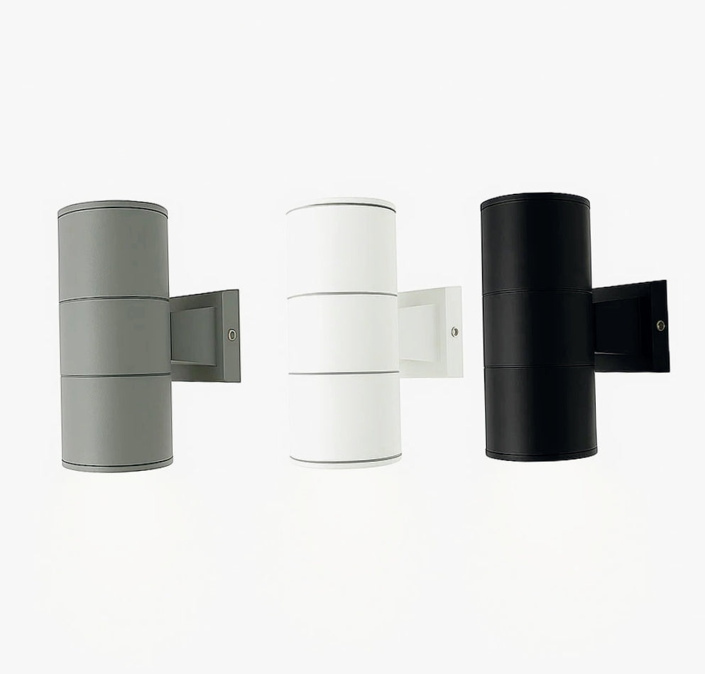 Applique esterna a parete doppia emissione – Giardino, protezione IP55, 2 portalampade GU10 - ambraled