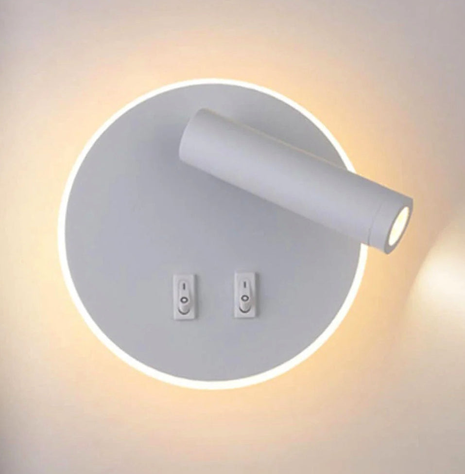 Applique orientabile a parete – Doppia fonte luminosa, 8W, luce calda - ambraled