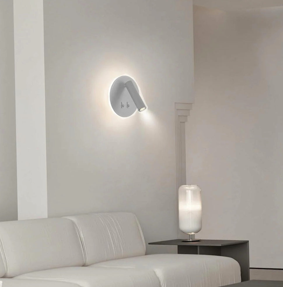 Applique orientabile a parete – Doppia fonte luminosa, 8W, luce calda - ambraled