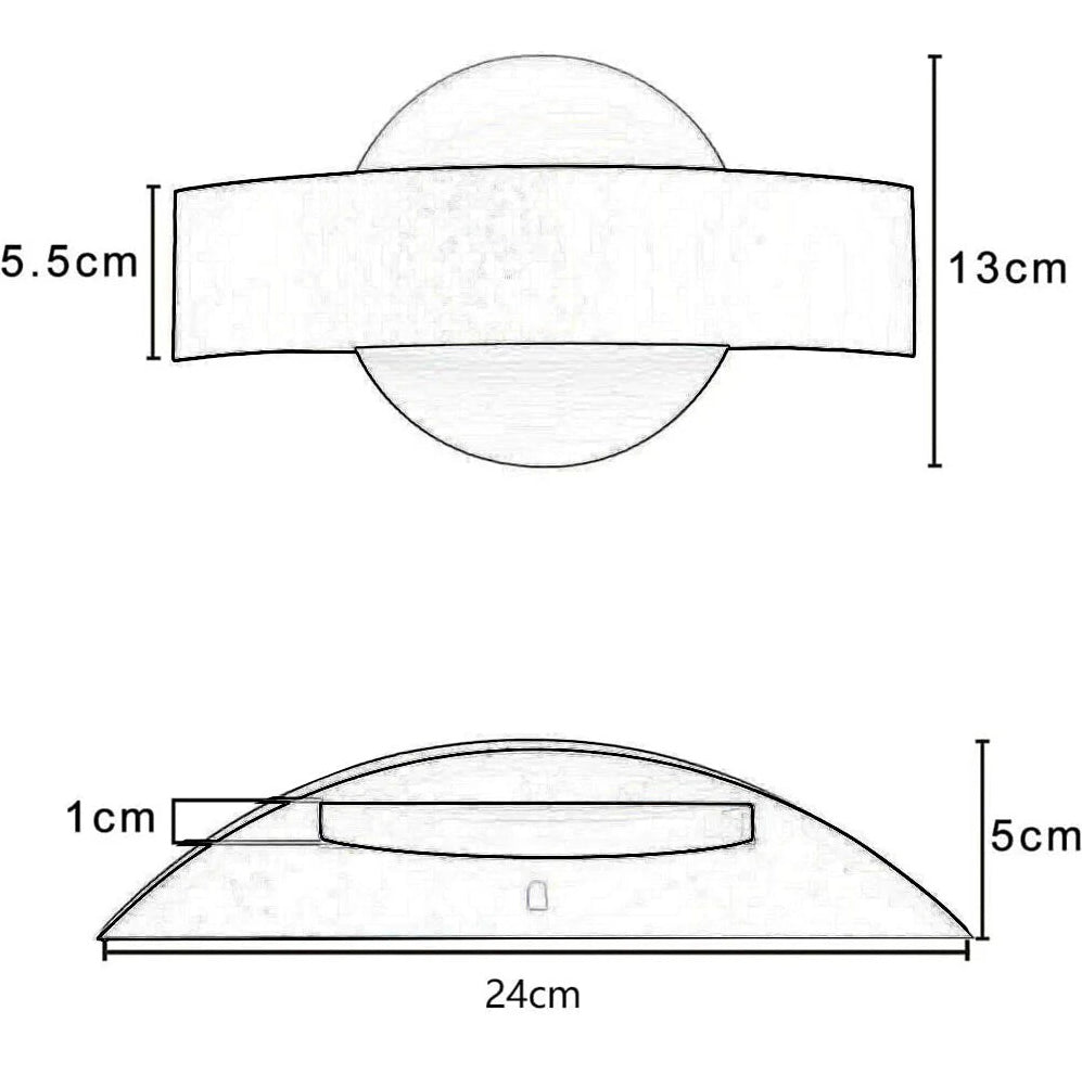 Applique LED 8W doppia emissione – 3 colorazioni di luce CCT - ambraled