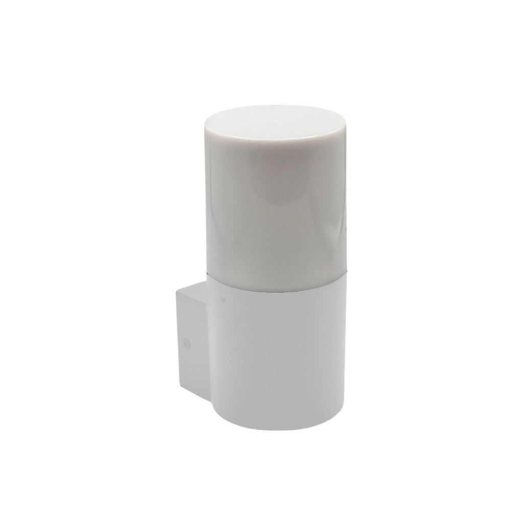 Applique da esterno in bianco e grigio – Lampada da muro attacco E27 IP54 - ambraled