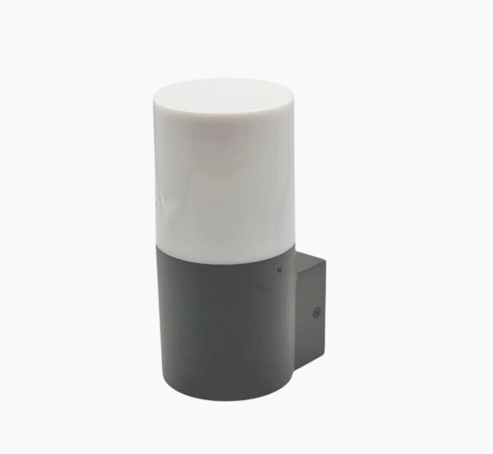 Applique da esterno in bianco e grigio – Lampada da muro attacco E27 IP54 - ambraled