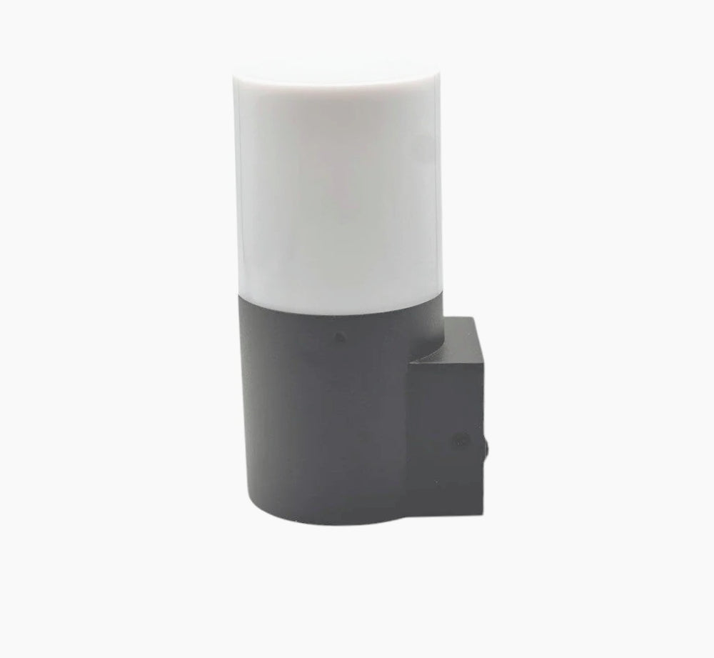 Applique da esterno in bianco e grigio – Lampada da muro attacco E27 IP54 - ambraled