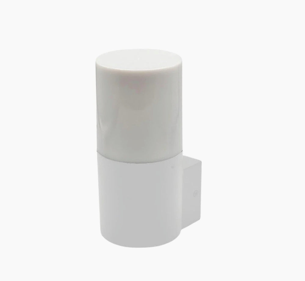 Applique da esterno in bianco e grigio – Lampada da muro attacco E27 IP54 - ambraled