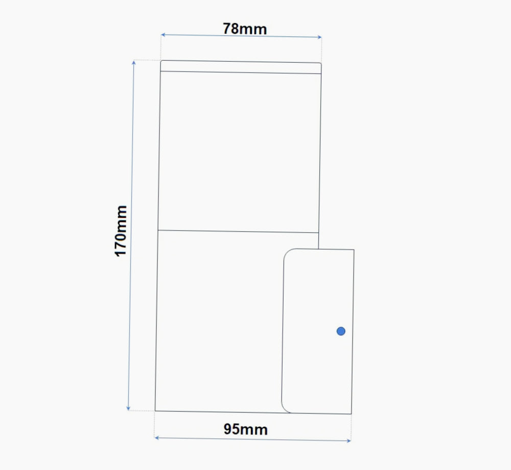 Applique da esterno in bianco e grigio – Lampada da muro attacco E27 IP54 - ambraled