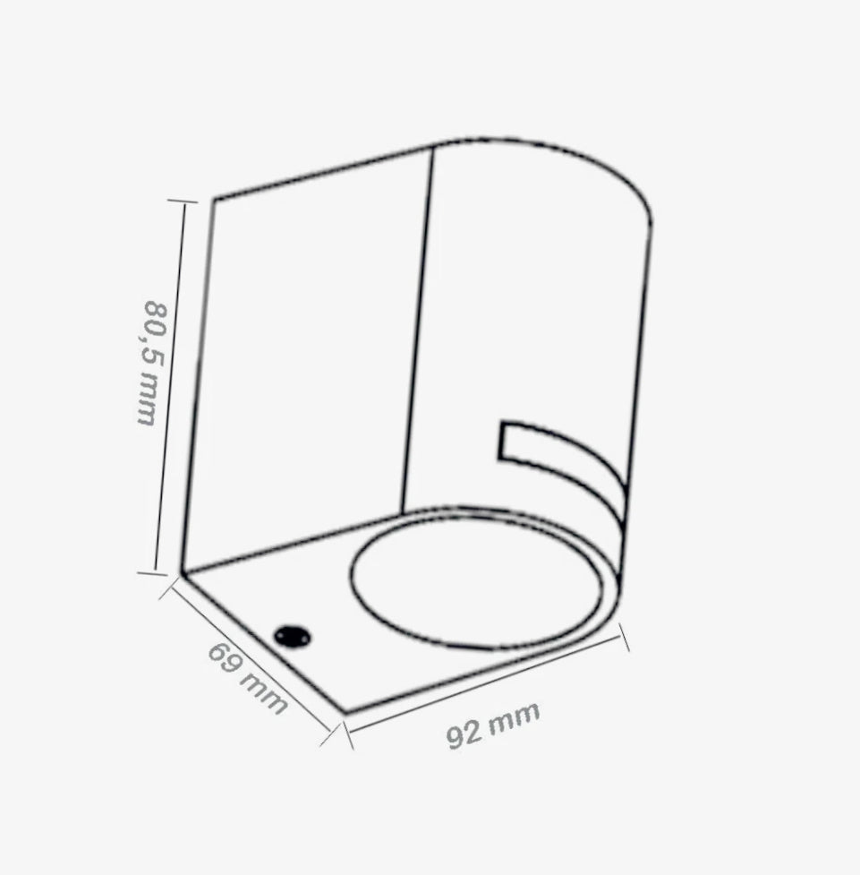 Applique esterna muro giardino GU10 IP54 – lampada da esterni - ambraled