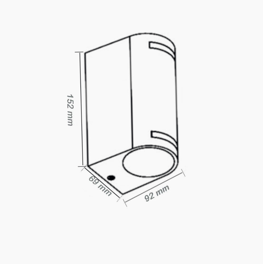 Applique per esterni a parete giardino – Doppia emissione luce attacco GU10 IP54 - ambraled