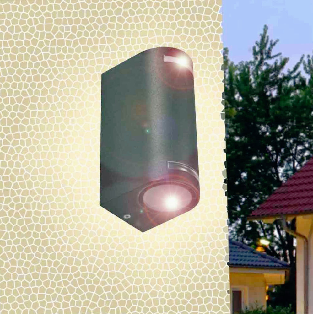 Applique per esterni a parete giardino – Doppia emissione luce attacco GU10 IP54 - ambraled