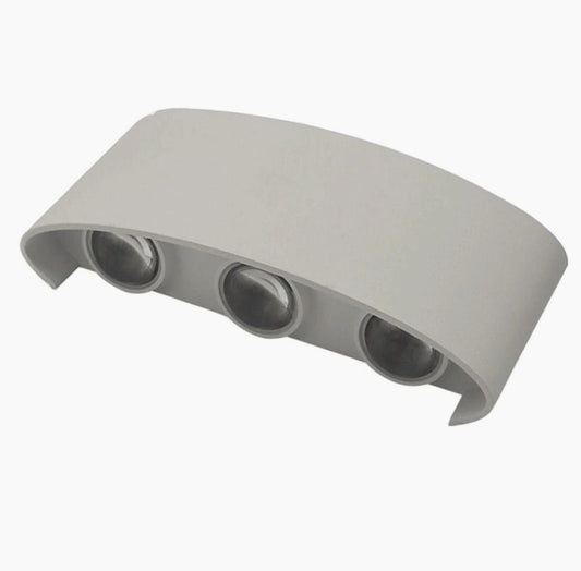 Applique doppia emissione 6 LED 16W grigio – Tecnologia CCT IP65 - ambraled