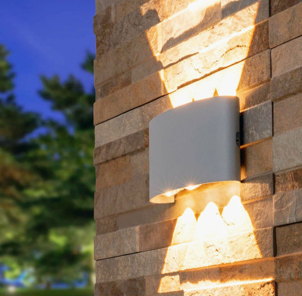 Applique doppia emissione 6 LED 16W grigio – Tecnologia CCT IP65 - ambraled