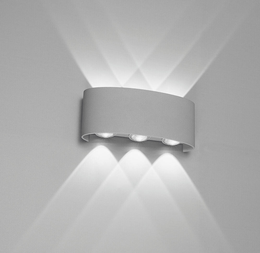 Applique doppia emissione 6 LED 16W grigio – Tecnologia CCT IP65 - ambraled