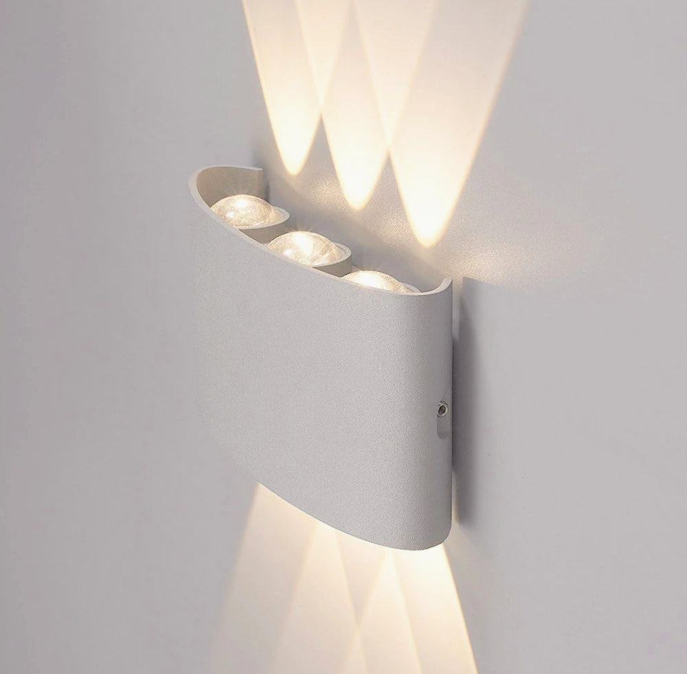 Applique doppia emissione 6 LED 16W grigio – Tecnologia CCT IP65 - ambraled