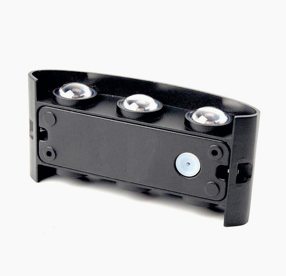 Applique doppia emissione 6 LED 16W nero – Tecnologia CCT IP65 - ambraled