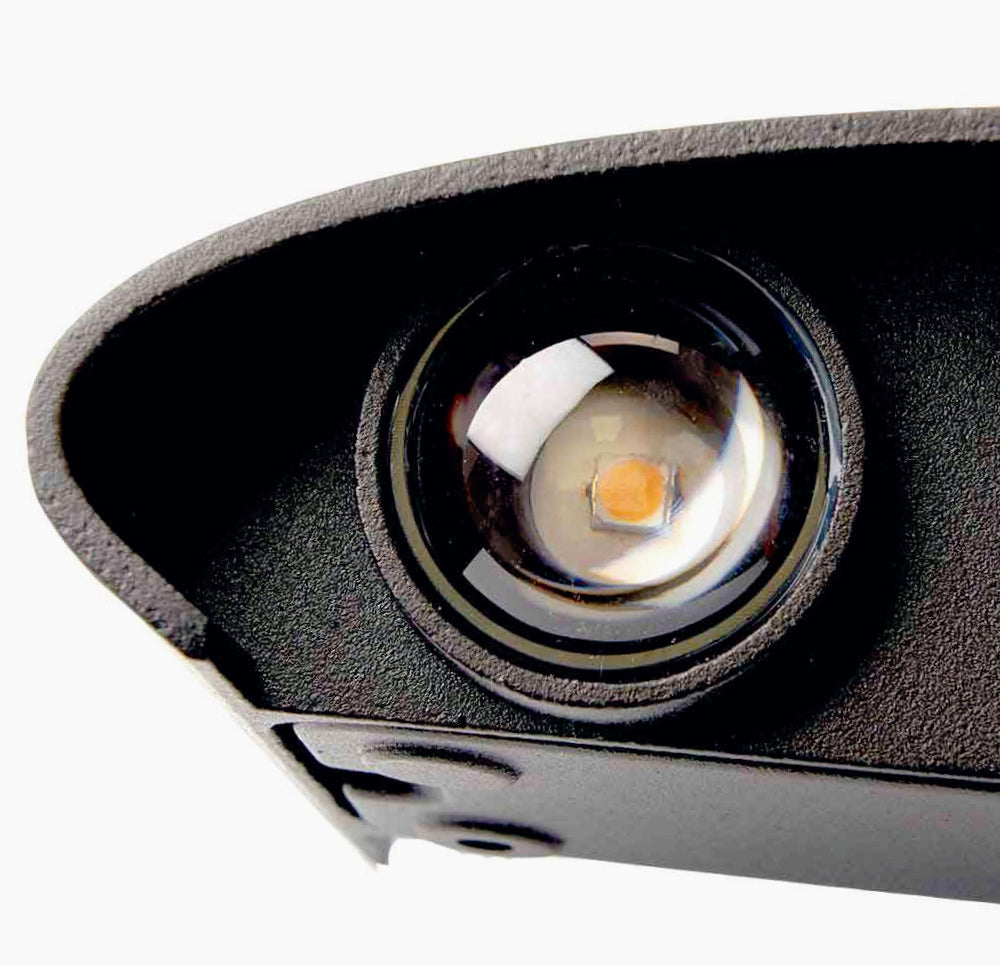 Applique doppia emissione 6 LED 16W nero – Tecnologia CCT IP65 - ambraled