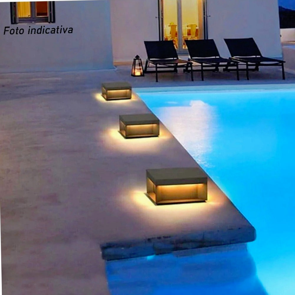 Faretto solare LED 10W – cubo parete CCT IP65 - ambraled