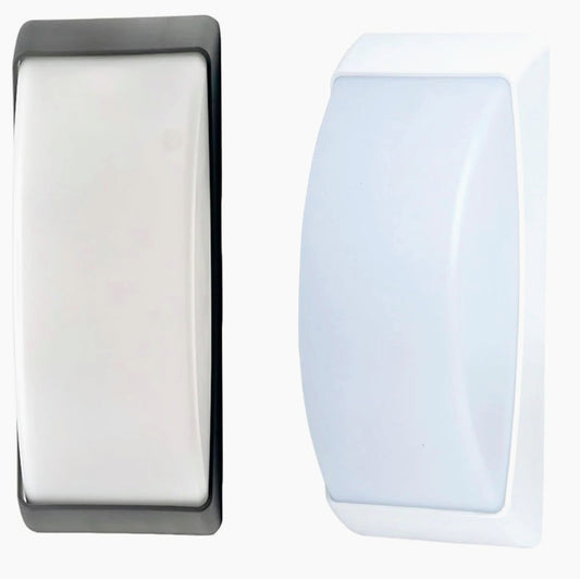 Applique a parete per esterni – Lampada da muro E27, colori grigio e bianco, protezione IP54 - ambraled