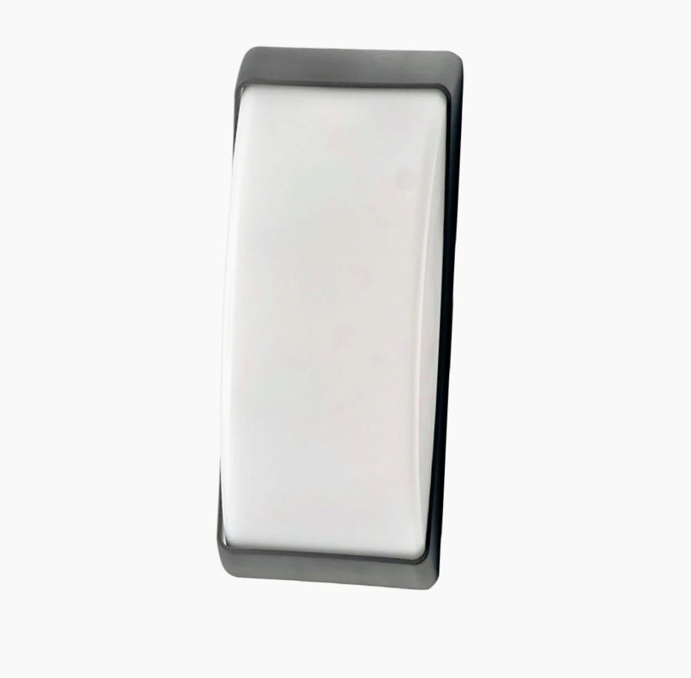 Applique a parete per esterni – Lampada da muro E27, colori grigio e bianco, protezione IP54 - ambraled
